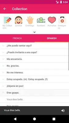 French Spanish Dictionary android App screenshot 0